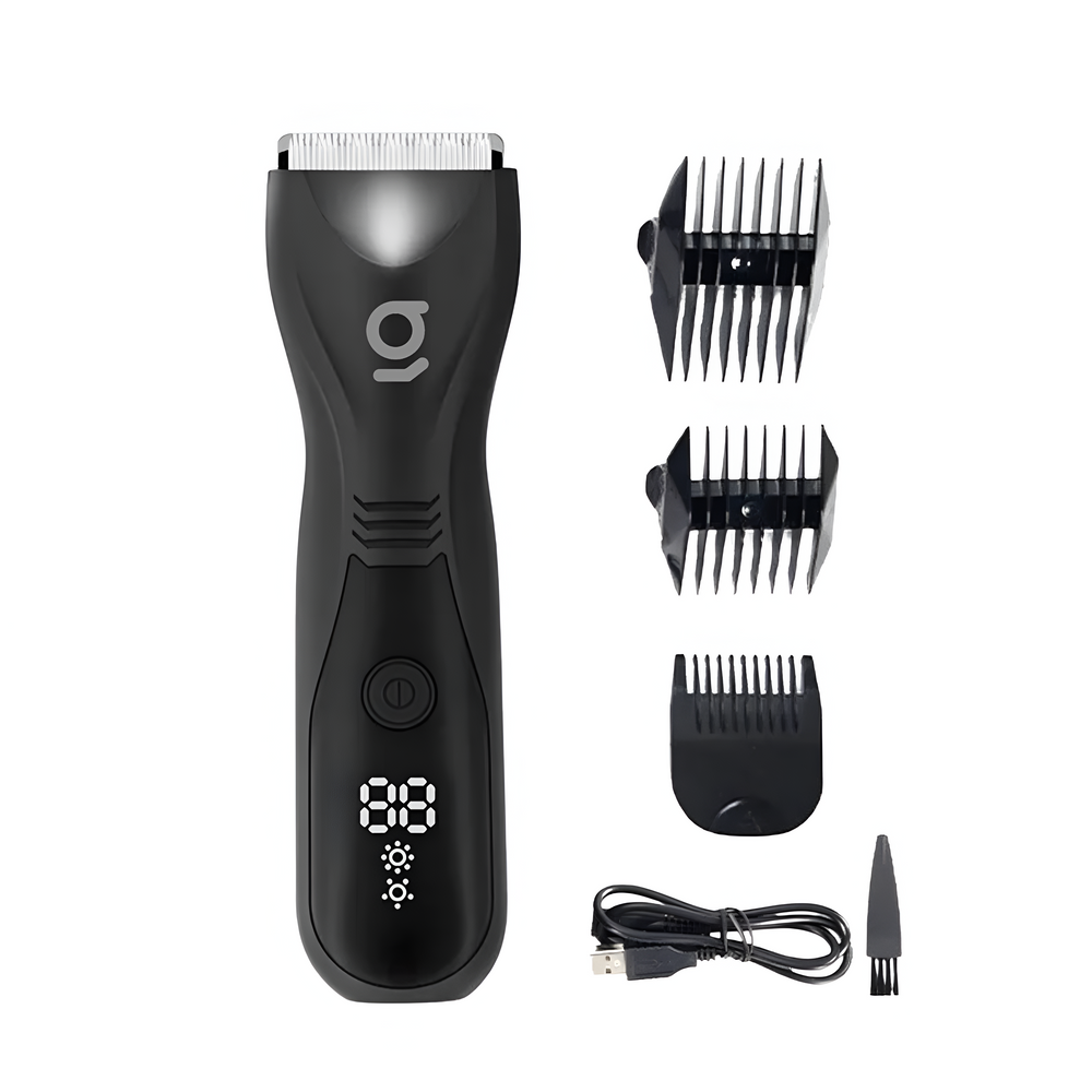 Waterproof LED Silent Mini Body Hair Grooming Kit