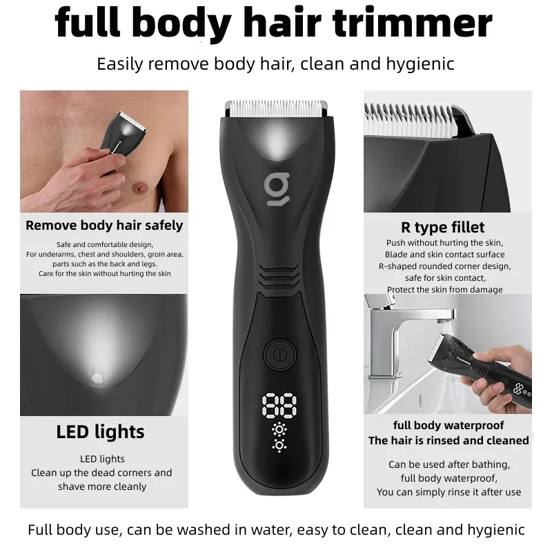 
                  
                    Waterproof LED Silent Mini Body Hair Grooming Kit
                  
                