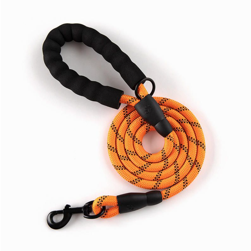 1.7 Meter Reflective Pet Rope Lead / Leash With Metal Clip Hook - Orange