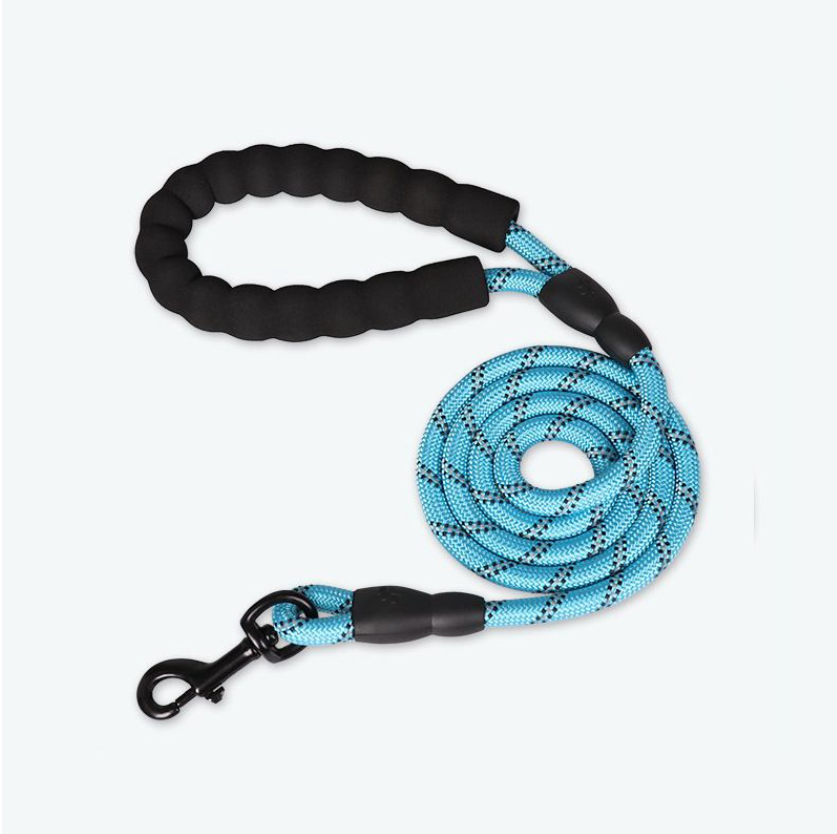 1.7 Meter Reflective Pet Rope Lead / Leash With Metal Clip Hook - Sky Blue