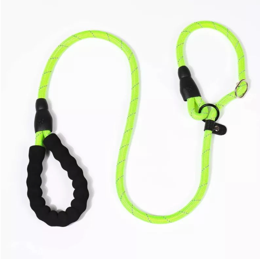 1.7 Meter Reflective Pet Rope Slip Lead / Leash - Yellow