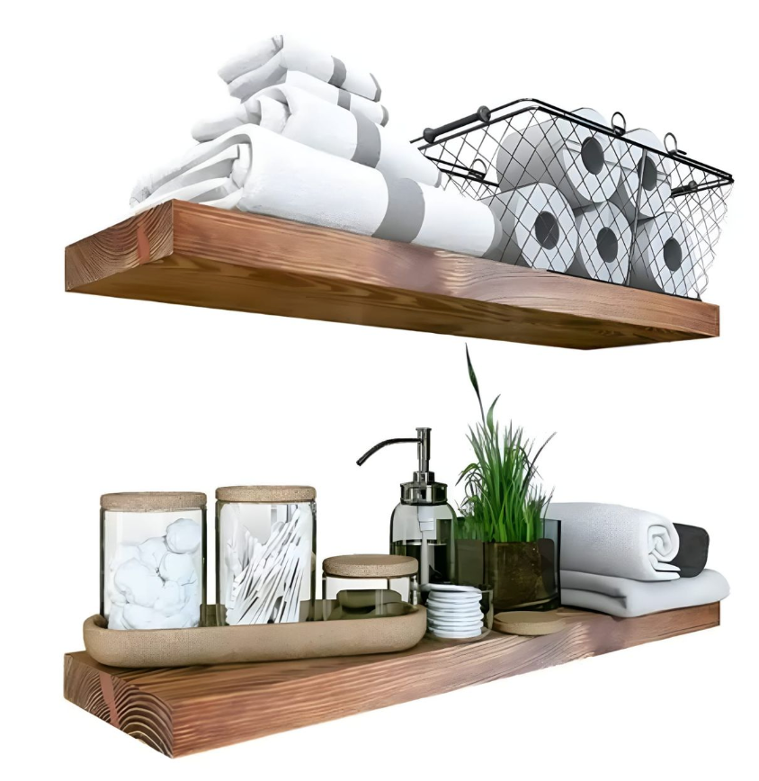
                  
                    100% Solid Wood Floating Shelves - 2 Shelves
                  
                