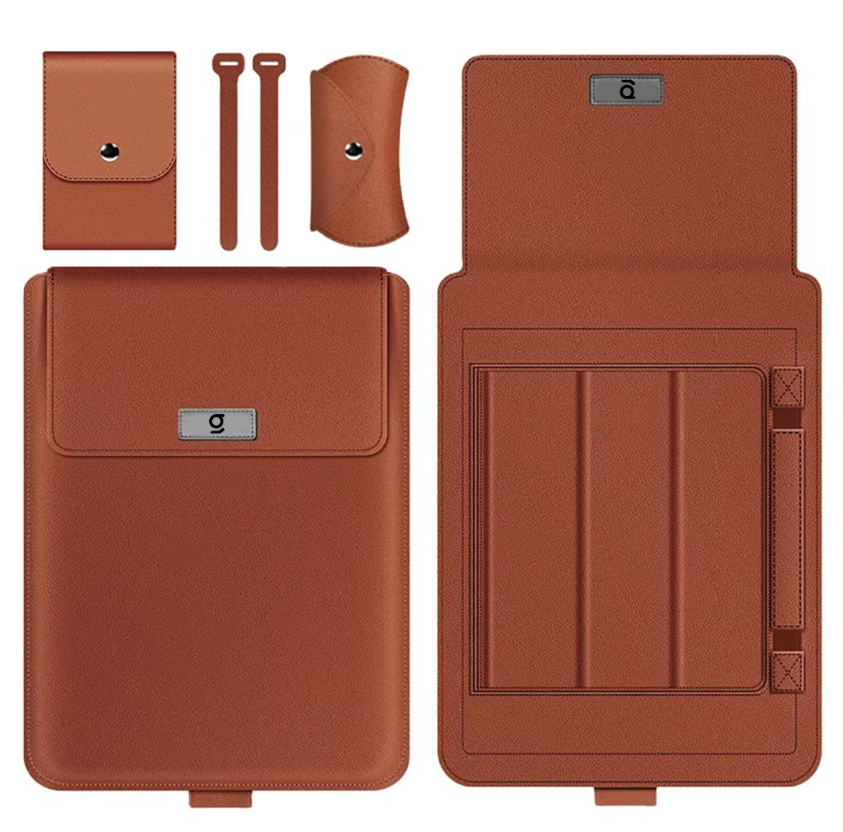 2-in-1 Laptop Case and Mouse Pad Compatible with 16 - 17 Inch Laptop - Brown