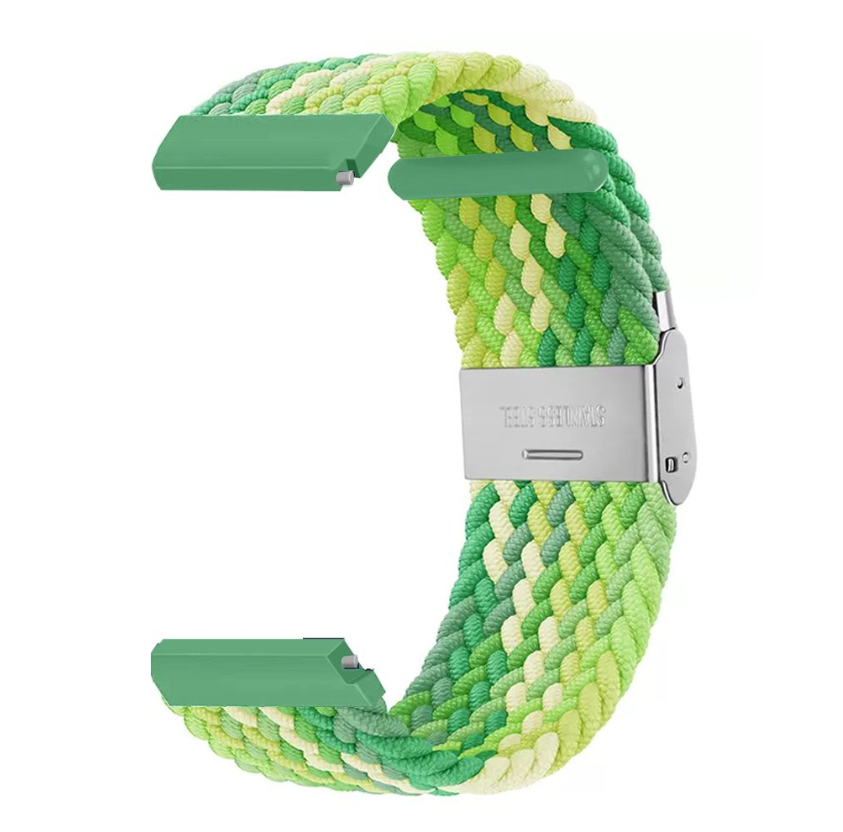 20mm Braided Fabric Band for Samsung, Huawei, Garmin Watches - Lime