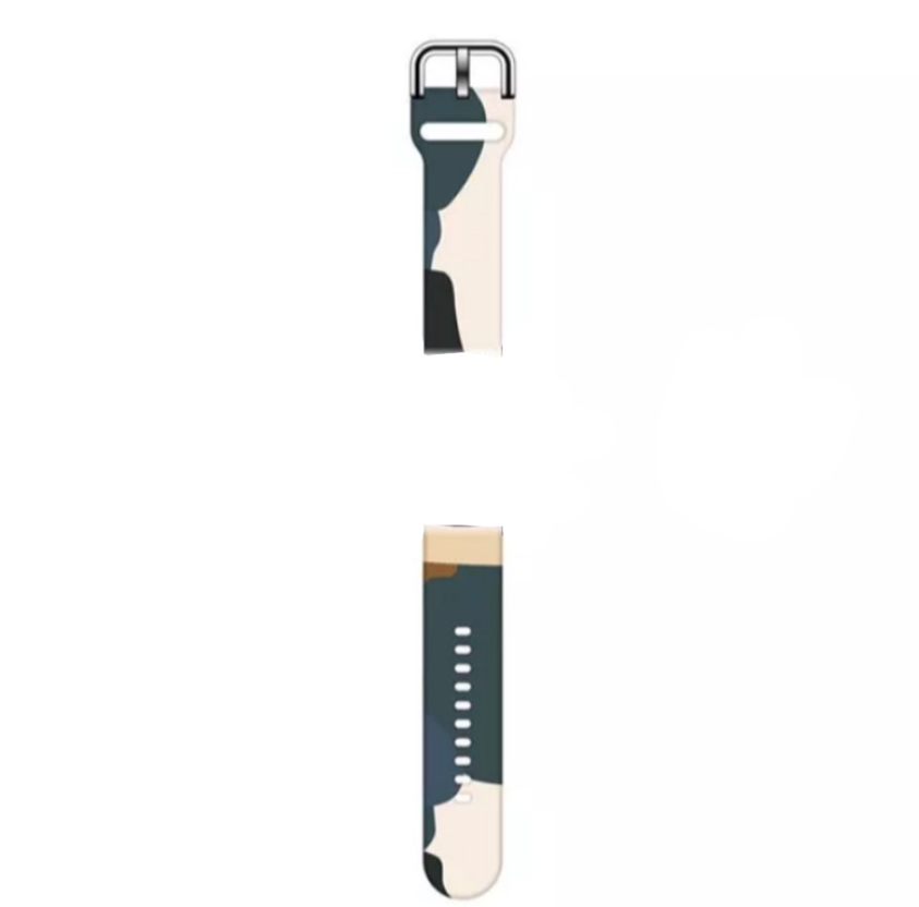 20mm Morandi Silicone Sport Band for Samsung Galaxy Watch - Green, Cream & Brown