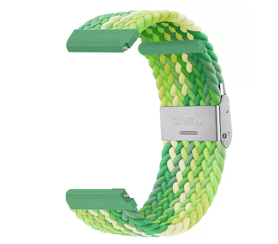 22mm Braided Fabric Band for Samsung, Huawei, Garmin Watches - Lime