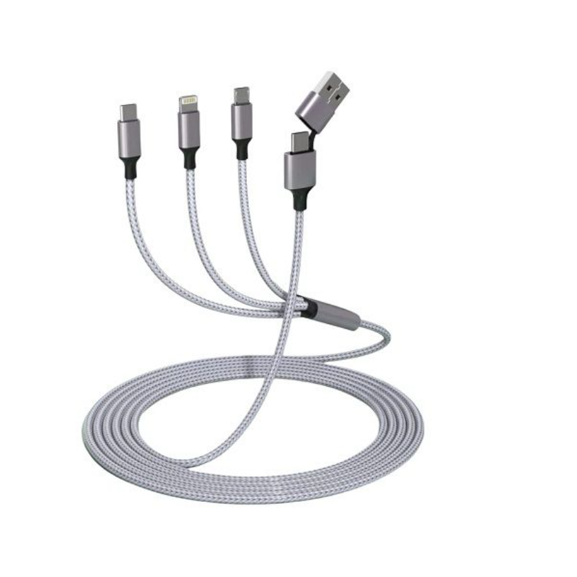 
                  
                    5 in 1 USB Charging Cable - Type C / Micro USB / Apple Lightning - Silver
                  
                