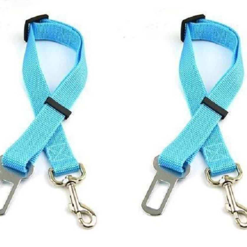 Adjustable Safety Pet Seat Belt - 2 Pack - Sky Blue