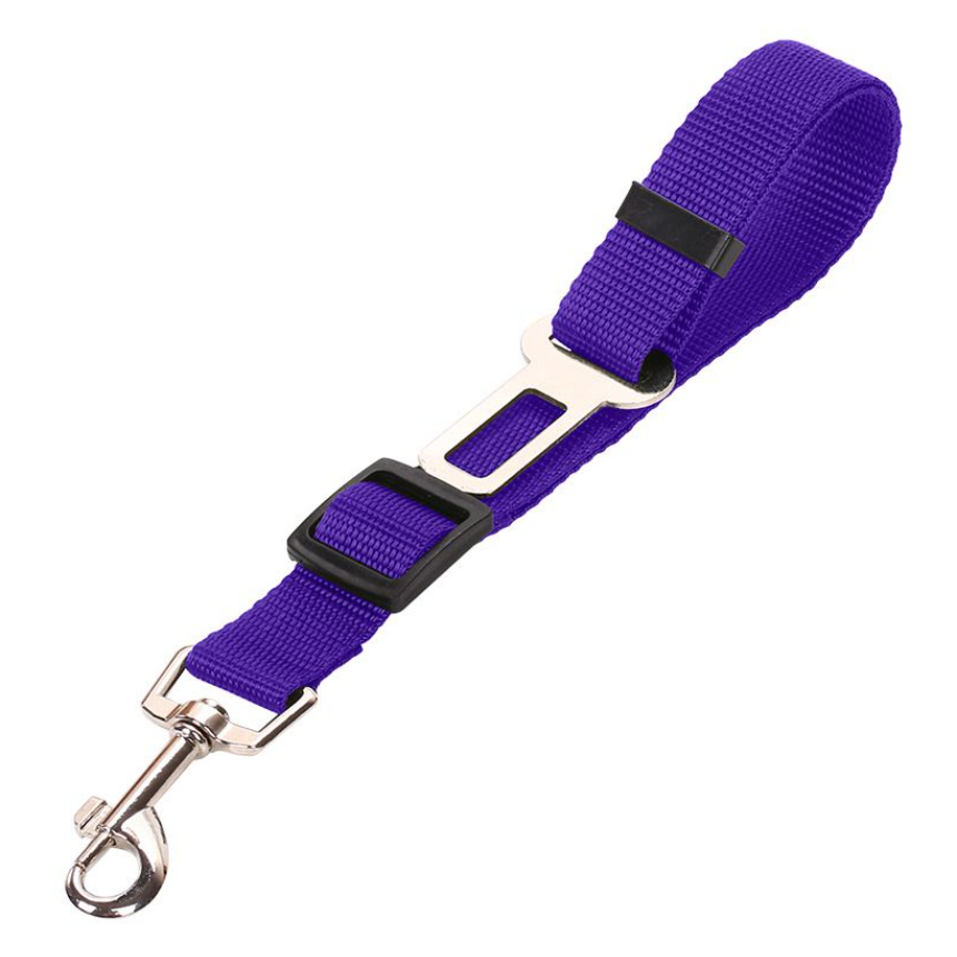 Adjustable Safety Pet Seat Belt - Purple