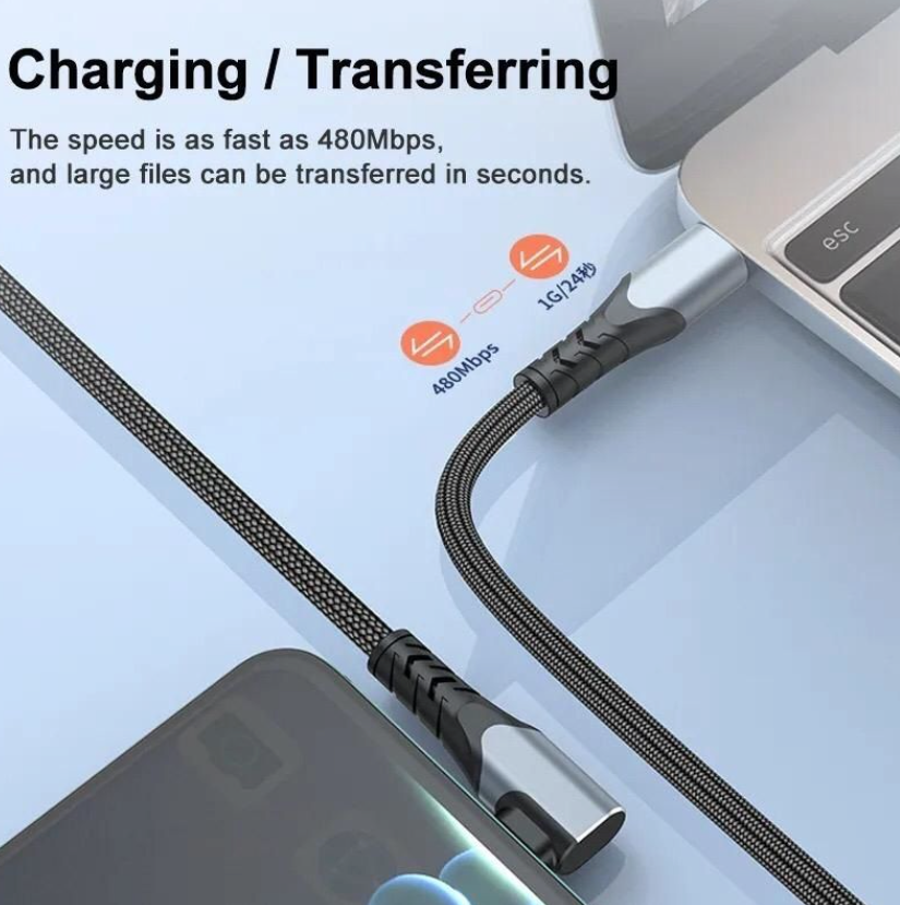 
                  
                    Braided 100W Fast Charge Compatible Cable - Type C to C - 2 m
                  
                