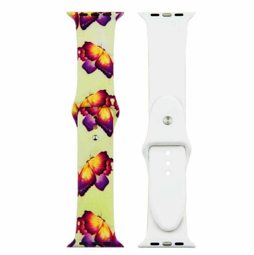Butterfly Design Watch Strap / Band Compatible with Apple Watch - 42/44/45 mm - Butterfly Design 3
