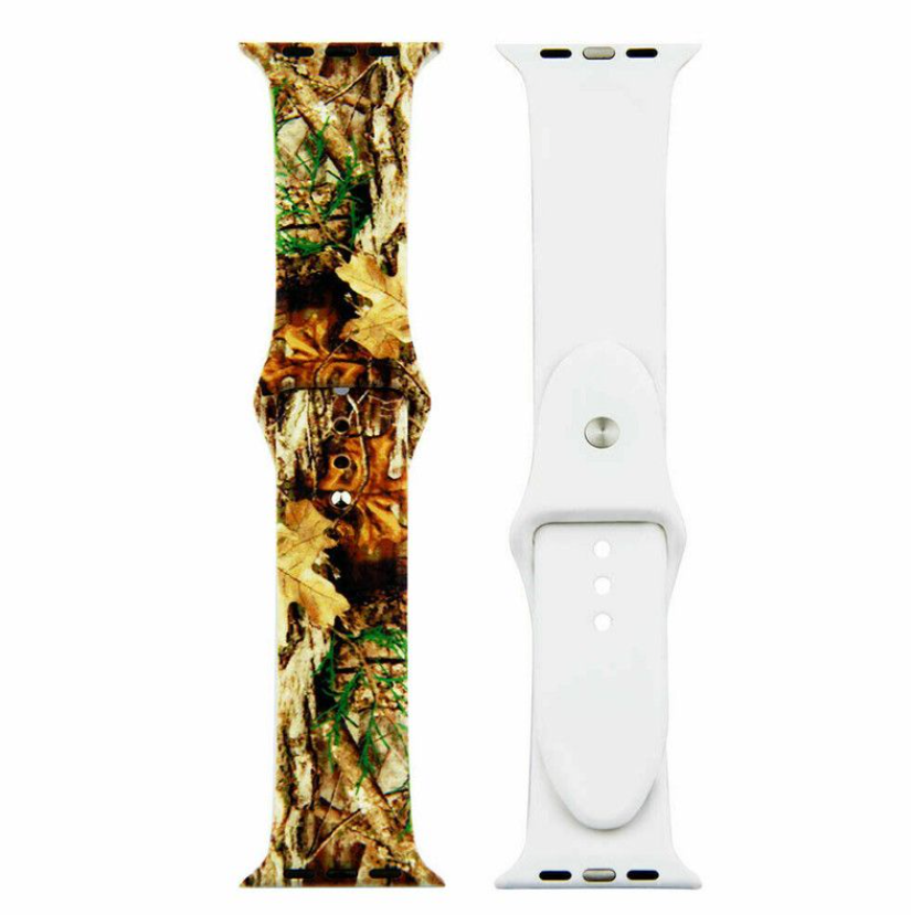 Camo Watch Strap / Band Compatible with Apple Watch - 42/44/45 mm - Bush Camo