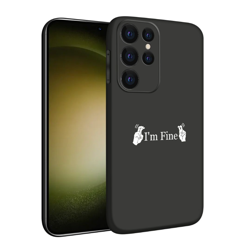 Cartoon Design Phone Cover for Samsung S22 Ultra - I'm Fine