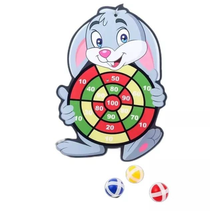 Children Toddler Cartoon Sticky Ball Dartboard - Rabbit