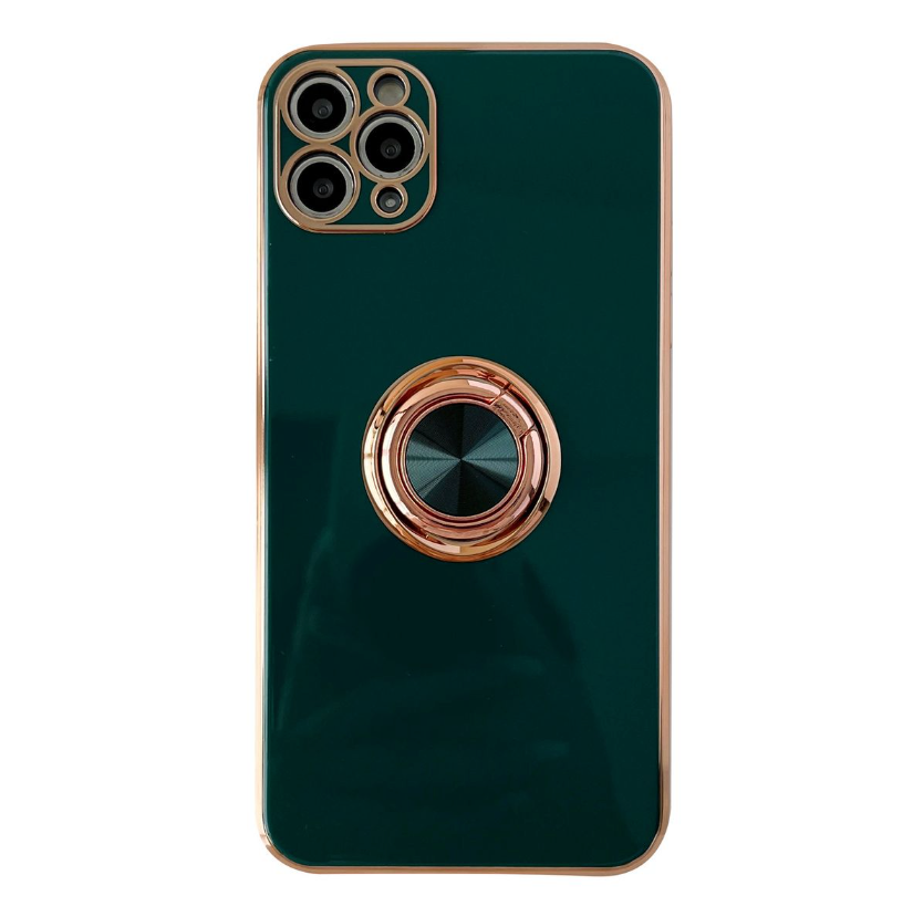 Classic Electroplated Design Phone Cover For iPhone 11 Pro - Dark Green
