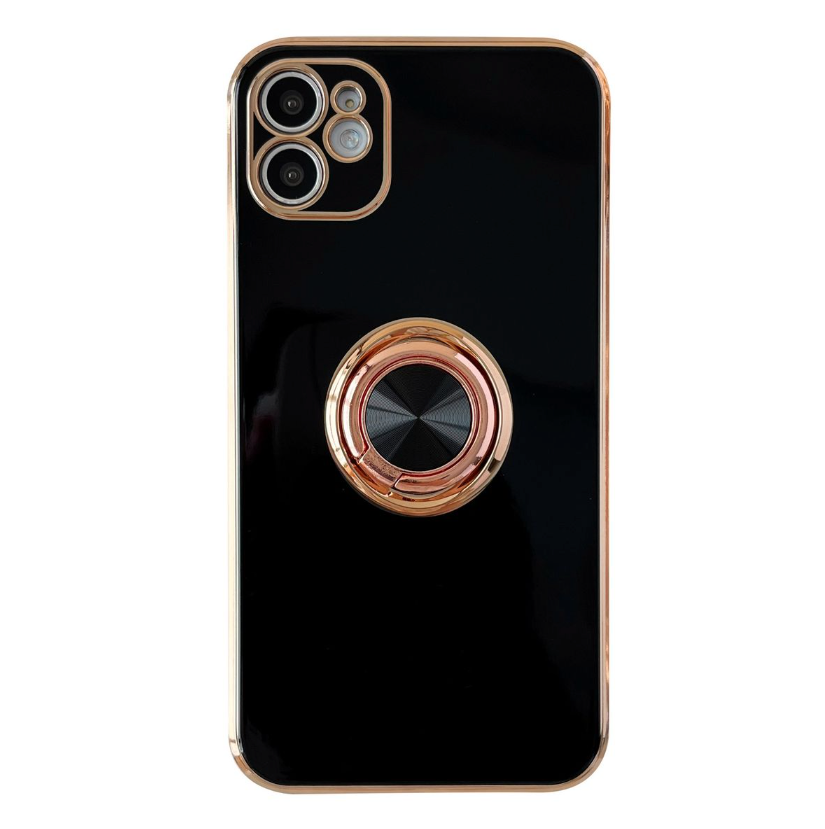 Classic Electroplated Design Phone Cover For iPhone 12 - Black