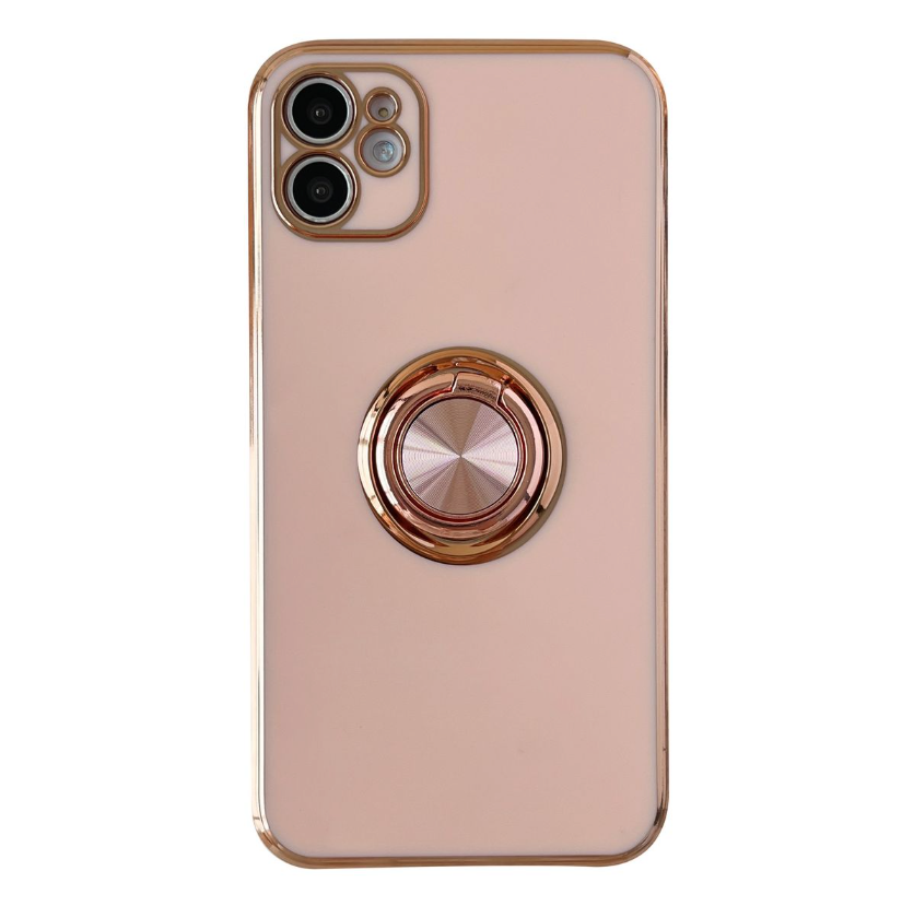 Classic Electroplated Design Phone Cover For iPhone 12 - Pink