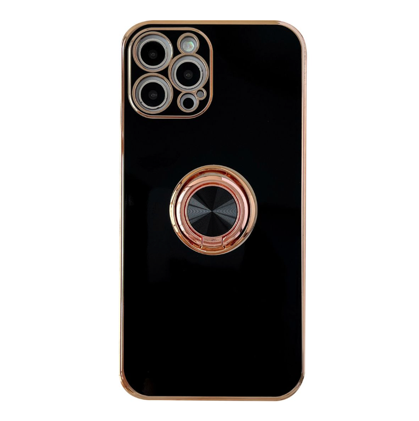 Classic Electroplated Design Phone Cover For iPhone 12 Pro - Black