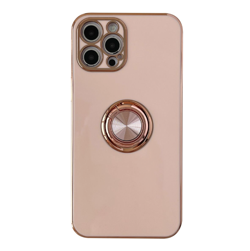 Classic Electroplated Design Phone Cover For iPhone 12 Pro - Pink