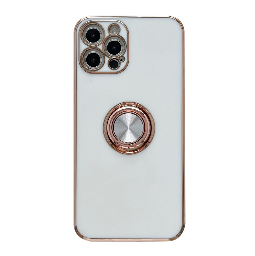 Classic Electroplated Design Phone Cover For iPhone 12 Pro - White