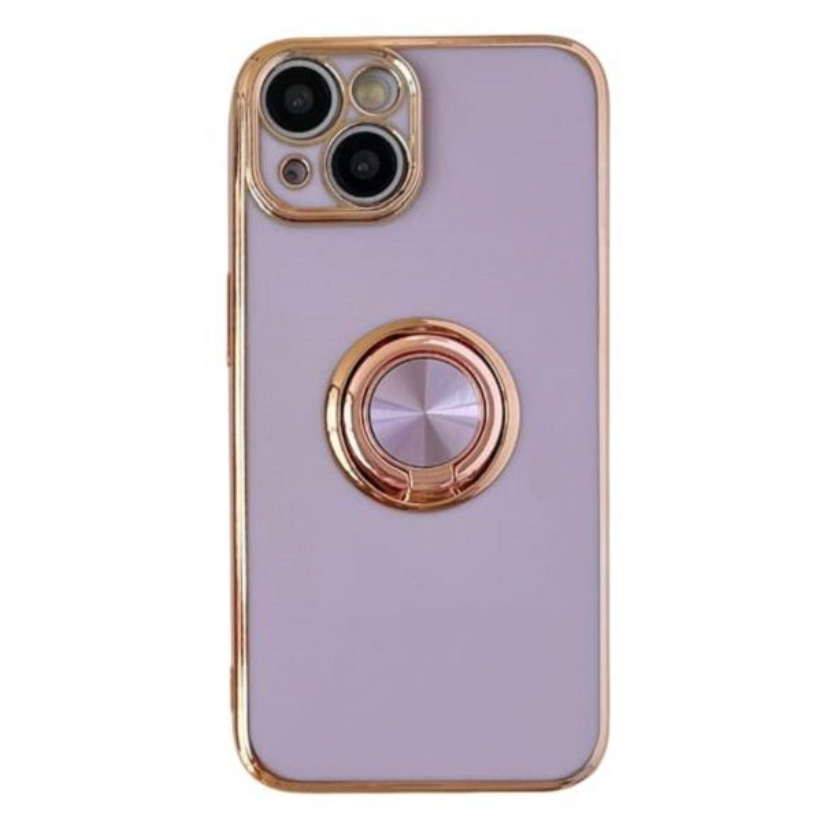 Classic Electroplated Design Phone Cover For iPhone 13 - Purple