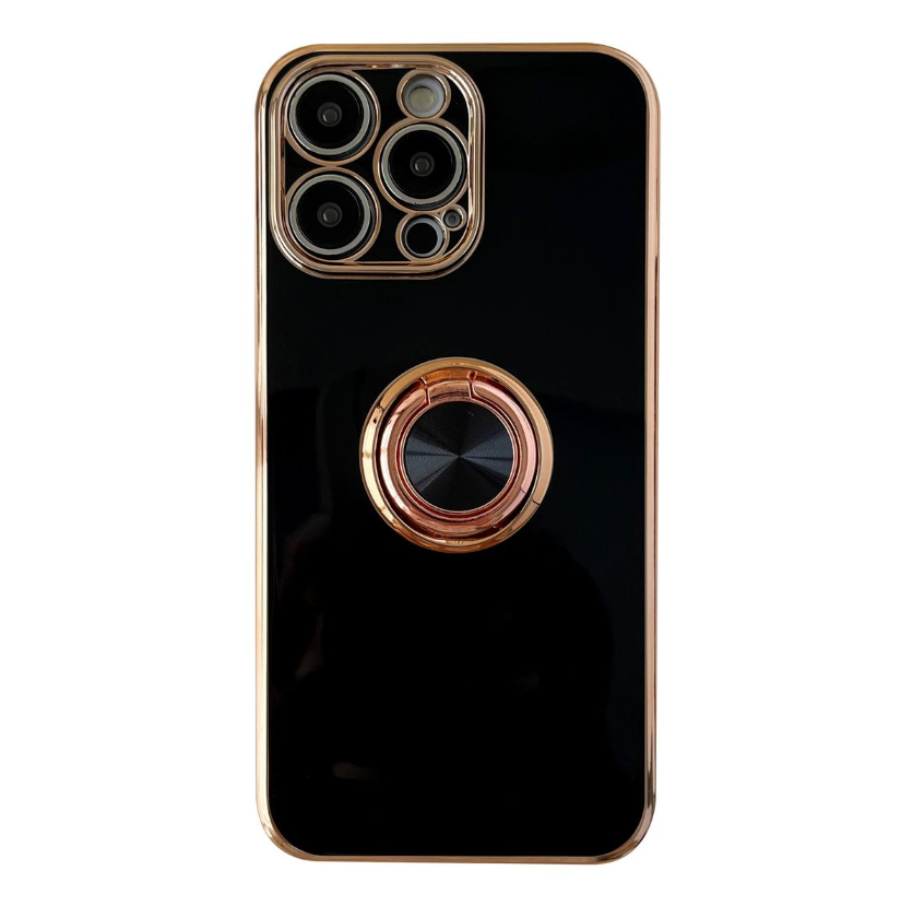 Classic Electroplated Design Phone Cover For iPhone 13 Pro - Black