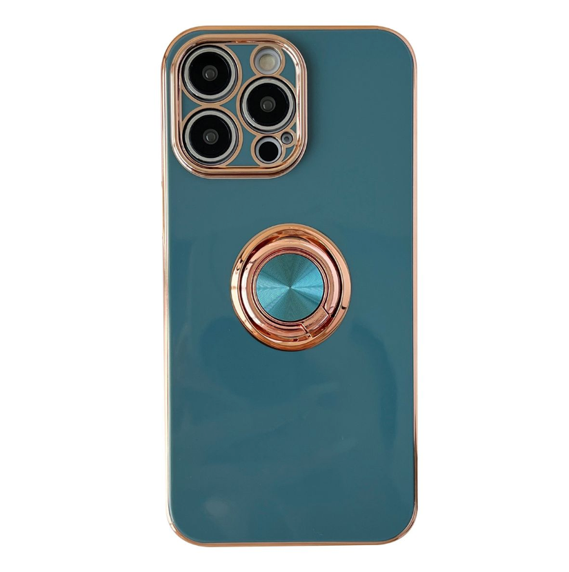 Classic Electroplated Design Phone Cover For iPhone 13 Pro - Teal
