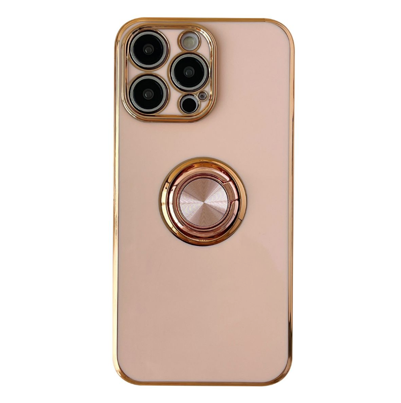 Classic Electroplated Design Phone Cover For iPhone 13 Pro Max - Pink