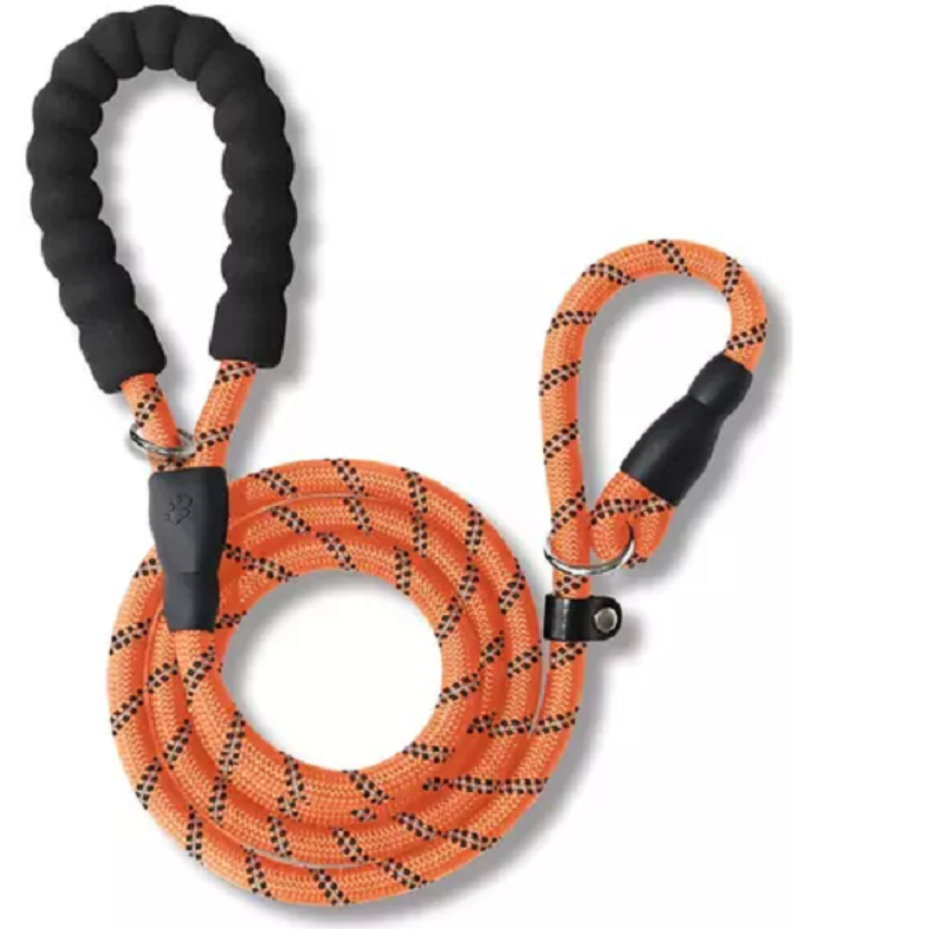 1.5 Meter Reflective Pet Rope Slip Lead / Leash - Orange