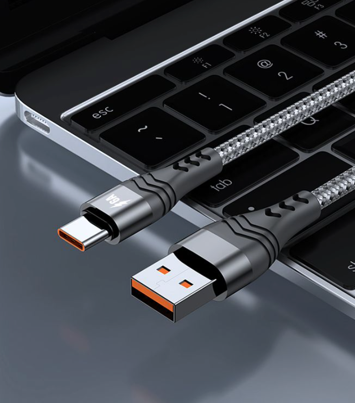 
                  
                    2 Pack USB Braided 6A 66W Fast Charge Compatible cable - Type C - Black - 0.5 m
                  
                